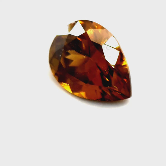 2.49 ct Pear Shaped Brownish-Yellow Zircon