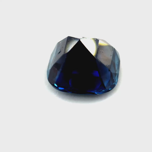 2.53 ct Rectangular Greenish-Blue Sapphire