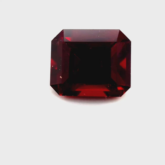 4.3 ct Octagonal Red Rhodolite Garnet