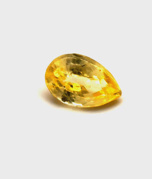 0.81ct Pear Shaped Vivid Yellow Sapphire