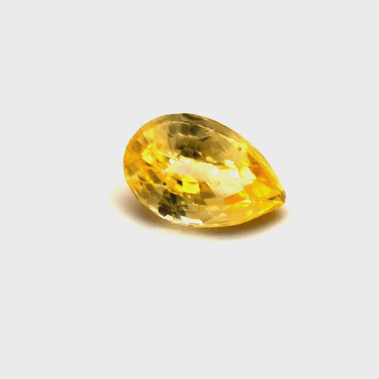 0.81 ct Pear Shaped Vivid Yellow Sapphire