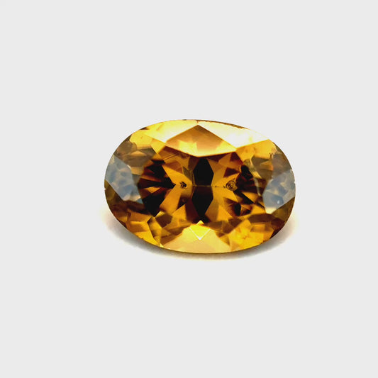 1.71ct Oval Brownish-Yellow Zircon