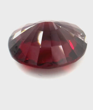 7.71 ct Oval Red Rhodolite Garnet