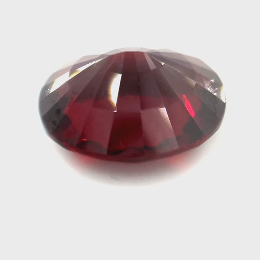 7.71 ct Oval Red Rhodolite Garnet