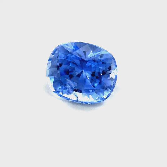 1.28 ct Rectangular Light Blue Unheated Sapphire