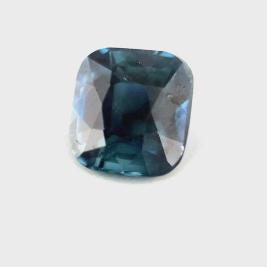 2.53 ct Rectangular Greenish-Blue Sapphire