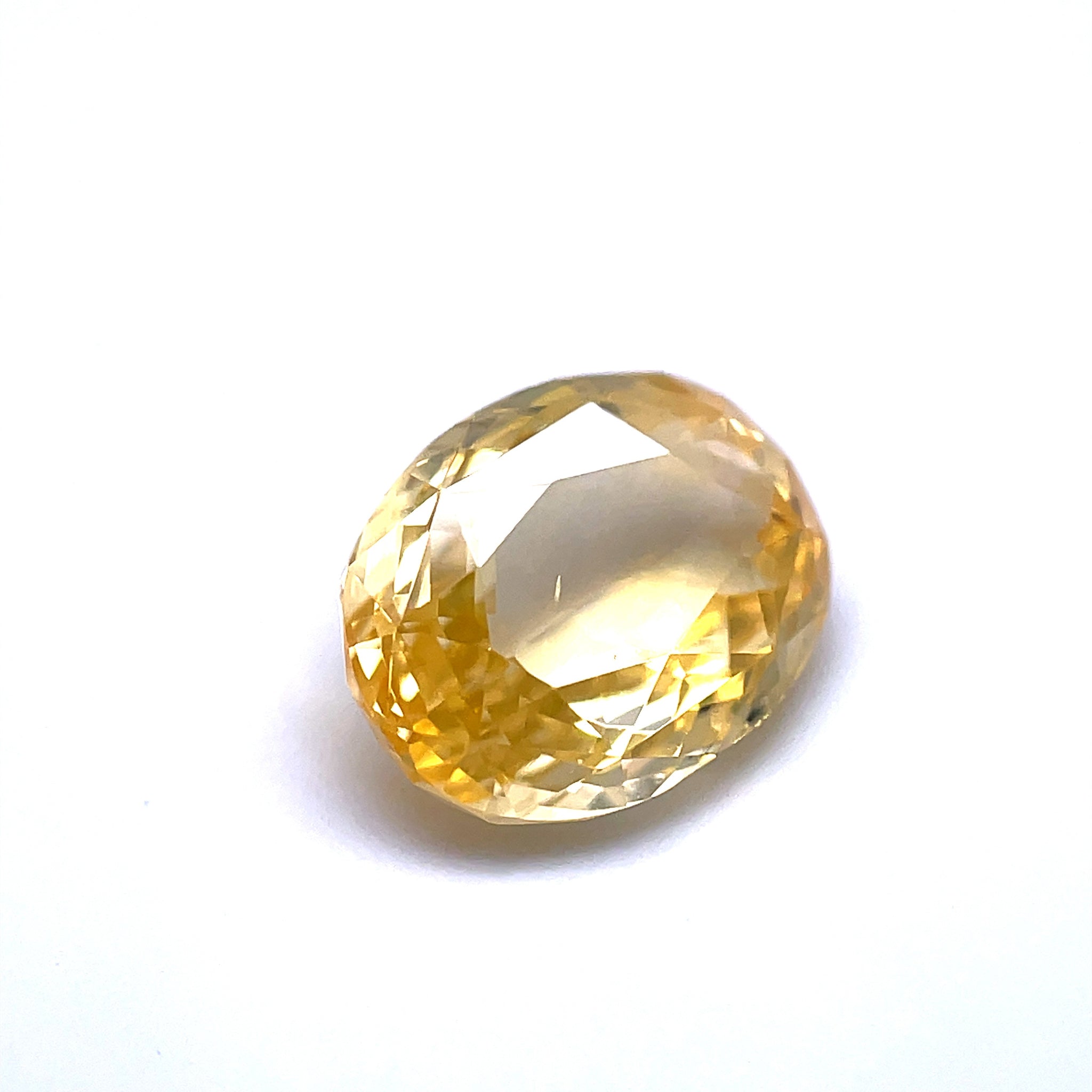 Medium to dark yellow Oval Sapphire 3.64 CT
